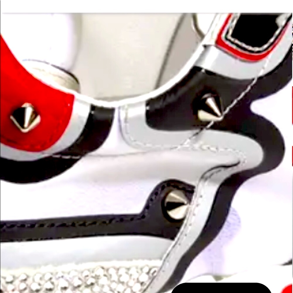 BNIB Christian Louboutin Sharkina Strass Spike Sneakers - Picture 14 of 15